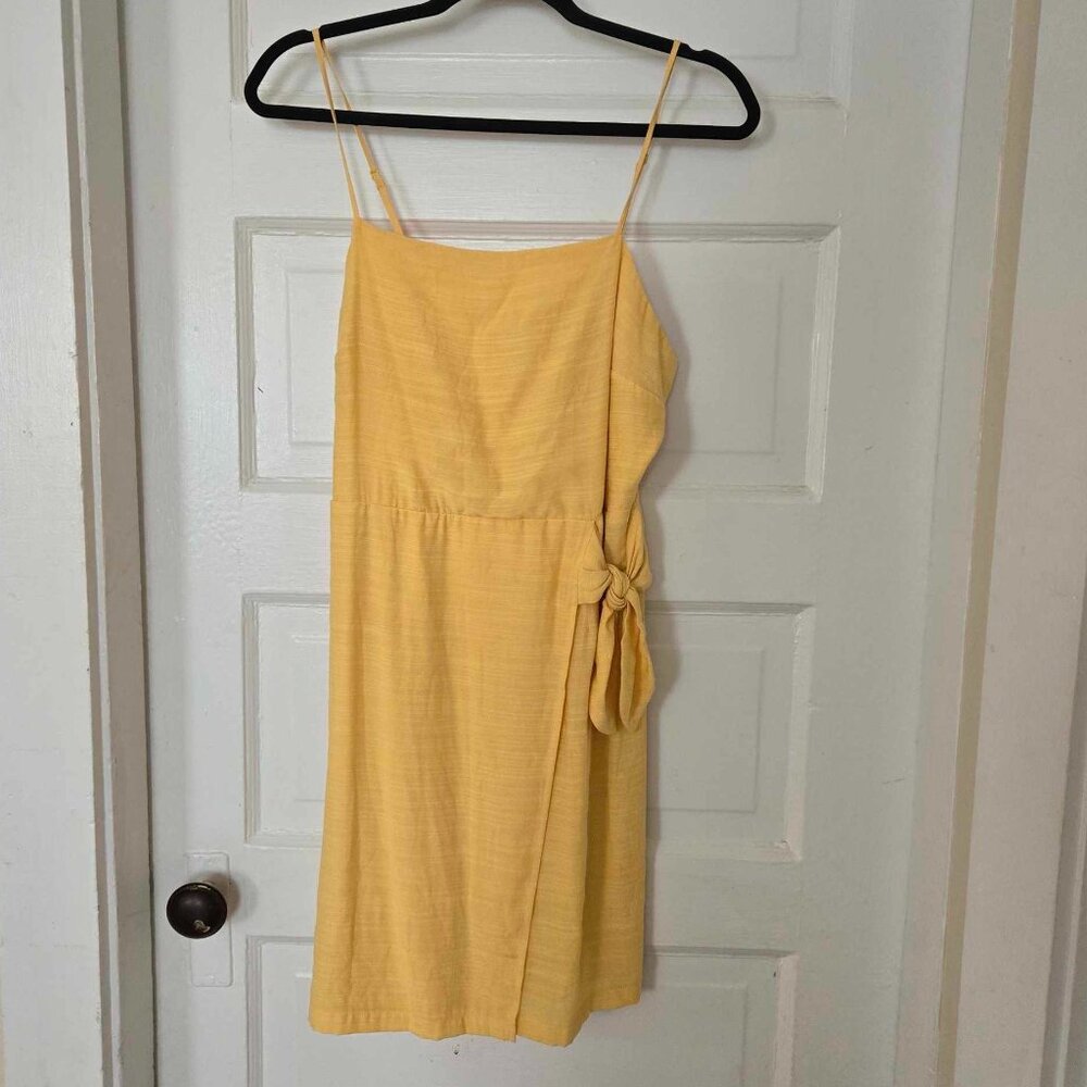 Nine West Side Tie Mini Dress - Size S furry gold spring summer dress
